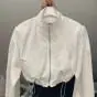 Chaqueta Ligera Corta con Protección Solar para Mujeres Menudas, Nuevo Estilo Europeo Verano 2026 Cuello Alto Exterior Delgado con Protección Solar