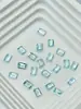 Acessórios de nail art de verão: Pedras de strass retangulares translúcidas tipo K9 para doces de gelo pequenos, decorações de unha usáveis de luxo leve da moda