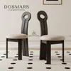 Silla Clave Antigua Media Silla de Comedor de Respaldo Alto para Casa de Diseño, Estancia en Casa, Silla de Lujo Ligero, Silla Retro Francesa para Restaurante, Silla de Madera Maciza