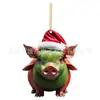 Adornos Colgantes de Cerdo de Navidad Creativos de Dibujos Animados para Coche, Decoraciones Colgantes para Árbol de Navidad, Decoraciones para el Hogar en Fiestas (Transfronterizo, Producto Nuevo)