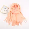 Bufanda de Color Sólido Estilo Coreano Nuevo para Otoño e Invierno Bufanda Chal Cálida Versátil Clásica de Imitación Cachemir