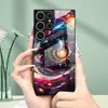 Aplicável para capa de celular Samsung S26ULTRA A57 Céu Estrelado do Universo S24 Capa Protetora Concha de Vidro Temperado A07 Planeta