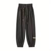 Pantalones Waffle Hombre Primavera Verano Casual Versátil Pantalones de Sudor Americano Retro Hombre Cordón Suelto Casual Pantalones Deportivos