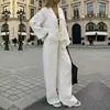 2026 Ropa Europea y Americana Transfronteriza para Mujer Primavera y Otoño Nueva Moda Cárdigan Camisa de Corbata Pantalones Largos Conjunto de Moda Casual Holgado