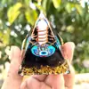 Comercio Exterior Transfronterizo Popular Mar de China Oriental Bola de Cristal Pirámide Grava de Cristal Pegamento Resina Adornos Hechos a Mano para Escritorio en Casa
