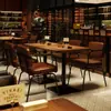Mesa y Silla de Restaurante Estilo Retro Americano Combinación Música Qingba Bistro Cafetería Mesa y Silla de Restaurante Comercial