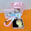 Pingente Chaveiro Corrente para Celular Bolsa Charme Hello Kitty Pony Desenho Animado Presente Pequeno Criativo Ouro Puro 999