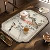 Mantel Individual de Cuero Retro PVC Alfombrilla Absorbente Mesa de Comedor Aislante Alfombrilla para Tazón Antideslizante Drenante Cocina Barra Mesa Alfombrilla Uso en el Hogar