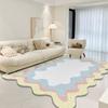 Alfombra de Tablero de Ajedrez Fresca para Sala de Estar Alfombra de Cachemira para Sofá Alfombra de Mesita de Noche Alfombrilla de Piso Doméstica Linda Alfombra para Habitación de Niños