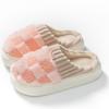 Chinelos de Algodão Femininos de Inverno para Interior Casa e Domésticos Quentes com Forro de Lã Pelo Casal Solado Grosso Chinelos de Outono para Homens