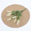 Flor artificial flocagem lavanda planta artificial flor artificial planta verde casa interior casamento decoração de casamento ornamentos atacado