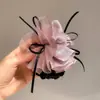 Elástico de Cabelo Flor de Renda Estilo Ballet, Acessório de Cabelo Elegante e Único para Mulheres, Suave e Gentil na Nuca