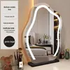 Espelho de maquiagem com luzes em formato de nuvem, espelho de beleza de mesa, espelho de penteado estilo ins, espelho inteligente para casa com luzes LED, novo modelo