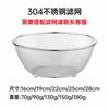 Tazón para ensalada de acero inoxidable 304 Versión engrosada Multiespecificación Tazón para batir huevos Colador de arroz Colador doméstico multiusos con escala Tazón para cocinar