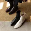 Botas Elásticas Delgadas Elegantes Versátiles Cómodas de Punta Cuadrada Pequeña Tacón Bajo Elegantes Versátiles para el Viaje de Ida y Vuelta Delgadas Botas de Primavera Otoño