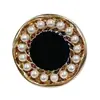 Borde de onda con botones de metal perlado botones de estilo fragante pequeño hebilla redonda para traje hebilla decorativa para abrigo suéter venta al por mayor