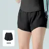 Shorts de Yoga para Mulheres, Corrida de Verão, Dois em Um, Caimento Solto, Respirável, Fitness, Casual, Anti-Exposição, Shorts de Secagem Rápida