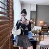 Abrigo de Lana Tb Otoño e Invierno Nuevo Cárdigan de Punto para Mujer Cuello en V Casual Versátil Adelgazante Cardigan con Forma de Diamante para Mujer