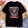 Camiseta Patriótica Unissex Águia EUA, Presente Comemorativo do 250º Aniversário Americano, Algodão Casual Manga Curta Gola Redonda