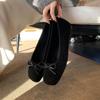 Zapatos Casuales Nuevos Estilo Celebridad de Internet para Otoño e Invierno para Mujer con Lazo, Zapatos Cómodos de Suela Blanda Tipo Abuela, Zapatos de Tacón Grueso de Gama Alta Individuales para Mujer