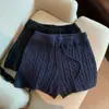 Forro polar ártico lavado estilo coreano estilo dulce picante cintura elástica tejido de ochos shorts casuales para mujer otoño invierno