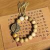 Pulsera de Madera Fragante a la Leche Gasto del Fantasma de la Montaña Gasto a la Leche de Madera Pulsera de Temperamento Artístico Retro Combinación Perfecta Tejida a Mano Diseño de Nicho