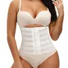 Bestseller transfronterizo: Entrenador de cintura abotonado ajustable para control de abdomen, faja corporal corta elástica, cinturón adelgazante para la recuperación posparto y la elasticidad