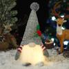 Nuevos suministros navideños de venta caliente transfronteriza sombrero de punto de alta gama con punta con muñeco de gnomo con luz adornos de regalo decoración de fiesta