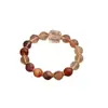Pulseira Cubo de Açúcar Raposa de Nove Caudas de Cristal Multicolor Natural para Mulheres, Estilo de Luxo Leve da Moda, Pulseira de Alta Qualidade com Temperamento Único de Nicho