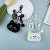 Novo Pingente Chaveiro de Pelúcia Gatinho Desenho Animado Fofo com Sino Pequeno, Charme Versátil Criativo para Bolsa