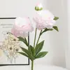 3 Flores Artificiais Grandes de Peônia com Hastes Longas para Decoração de Casa, Decoração de Casamento, Adereços de Fotografia, Arranjo de Flores para Sala de Estar, Flores Artificiais