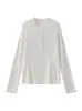 Camisa Henley Lulu Style con Botones a Presión para Mujer, Corte Ajustado, Camisa Básica Favorecedora, Nueva Colección Primavera 2026, Camiseta Versátil de Manga Larga de Color Sólido