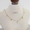 Colar de Aço Titânio Dourado para Mulheres, Não Desbota, Joia de Corrente de Clavícula de Luxo Leve de Nicho, de Alta Qualidade, Versátil, Moderno e Elegante