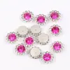 Soporte de Diamante de Vidrio de Flor Redondo de Doble Capa Punto de Flor de Ciruelo Diamante Diadema de Lazo DIY Colgante Joyería Decorativa Accesorios para Ropa