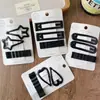 Pinza Negra Minimalista para Cabello Bb, Pinza para Flequillo, Pasador, Moda Estilo Coreano, Accesorio para el Cabello de Commuter para Mujeres