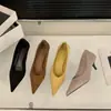 Zapatos de Gamuza de Tacón Alto Puntiagudos para Mujer, Nuevo Verano 2026 Estilo Francés, Elegantes Zapatos Negros de Trabajo que Combinan Bien con Faldas