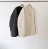 En Stock Invierno 2025 Nuevo Coreano Dongdaemun Ou*Ce Elegante Abrigo de Lana de Color Sólido con Cuello en V de un Solo Botón para Mujer