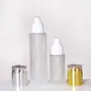 Botella de Loción Esmerilada Personalizada al por Mayor Botella con Atomizador con Tapa Botella de Vacío Sellada Botella Dispensadora cosmética Botella con Atomizador de Presión