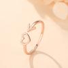 Anillo de flecha de Cupido de plata S925 para mujer, diseño coreano sencillo con forma de corazón, joyería con sentido del nicho, venta al por mayor