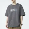 Camiseta de Manga Curta para Homem, Novo Estilo de Verão, Design de Letras da Moda, Camiseta Soltinha, Tamanho Grande, Fashion, Top Casual Versátil
