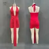 Vestido Corto Elegante de Color Sólido con Espalda Descubierta, Escote Halter en V Profunda, Plisado Trasero para Chicas Atrevidas - Nuevo Producto Verano 2026 Amazon Transfronterizo