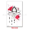 Pegatina de Tatuaje Pegatina de Tatuaje para Mujer Flor Brazo Medio Brazo Set de Pegatinas de Tatuaje