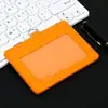 Insignia de cuero sintético PU color de personal juego de identificación de trabajo de cuero juego de tarjetas de autobús para exposición de marca en stock al por mayor