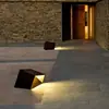 Luz LED solar holofote de árvore à prova d'água para exterior quadrado simples lâmpada de paisagem de jardim pátio gramado