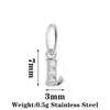 Nuevo Colgante de Acero Inoxidable Letra Zirconia Venta Caliente Accesorios para Collares Pendientes DIY 26 Dijes de Letras Inglesas A-Z