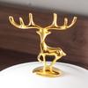 Caixa de lenços decorativa de veado em liga de zinco de luxo criativo, caixa de doces, acessórios de iluminação para casa, tampa de cilindro de extinção de fumaça