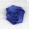 Venda Quente Transfronteiriça 5cm Estéreo Artesanal Fita Poliéster Flor Rosa DIY Flor de Pulso Presilha Acessórios de Joia Flor
