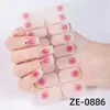 Fábrica Zhengxiang Personalizado Odm Gradiente Rosa Cebola Esmalte Francês Película Adesivos de Nail Art Estampagem a Quente Celebridade da Internet Transfronteiriça Adesivos para Unhas Oem