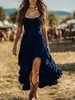 Moda Cruzada Europeia e Americana Vintage Primavera/Verão 2026 Novo Elegante Vestido Sem Alças Irregular com Franzidos que Afinam a Cintura