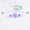 Venta Directa de Fábrica de Flores Naturales, Pulsera de Flores Secas Estilo Coreano, Piedra Preciosa del Tiempo, Bola de Cristal de Flor Eterna, Pulsera Tejida a Mano para Mujer